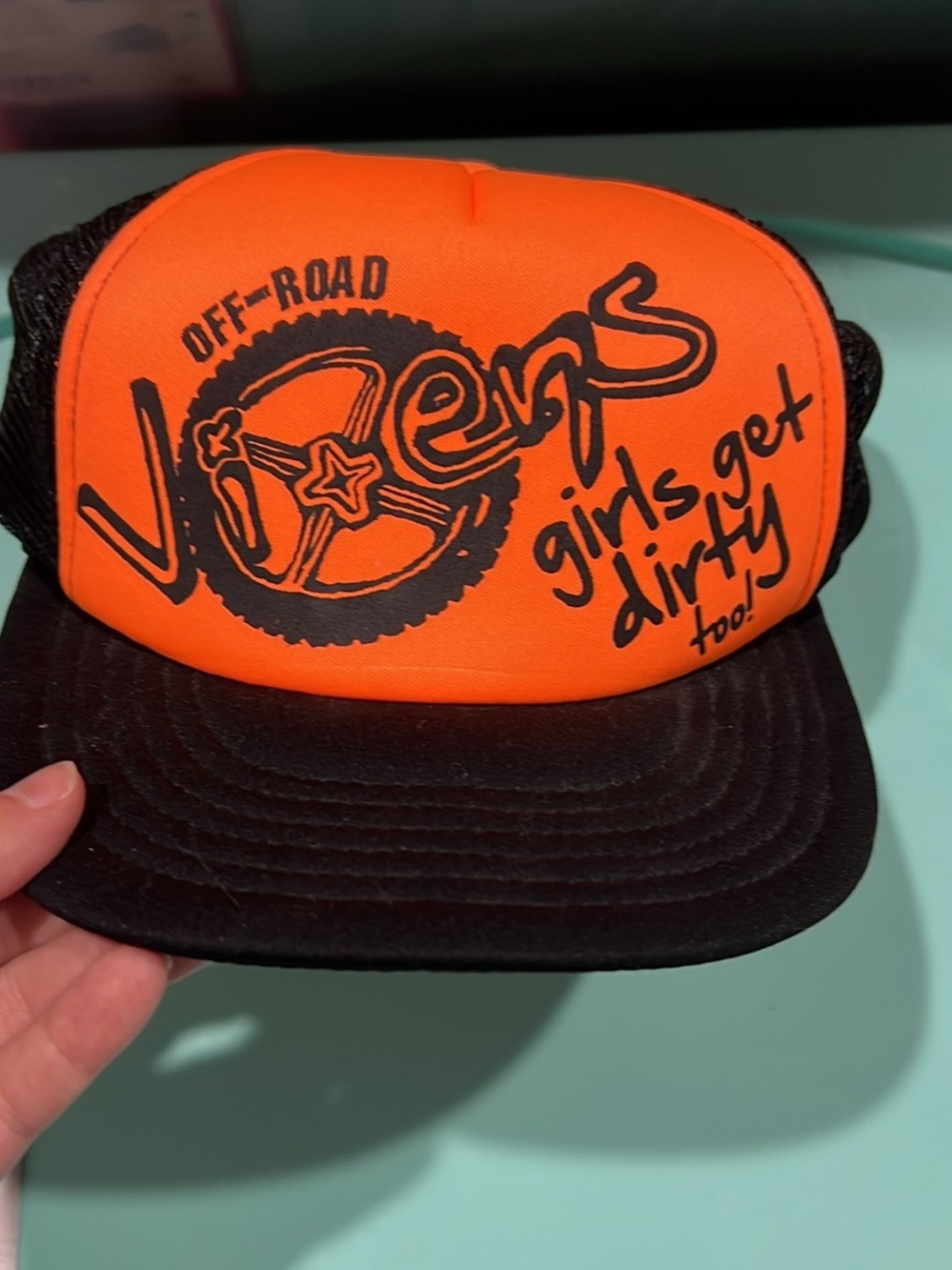Women’s hat ORV off road vixens black orange new